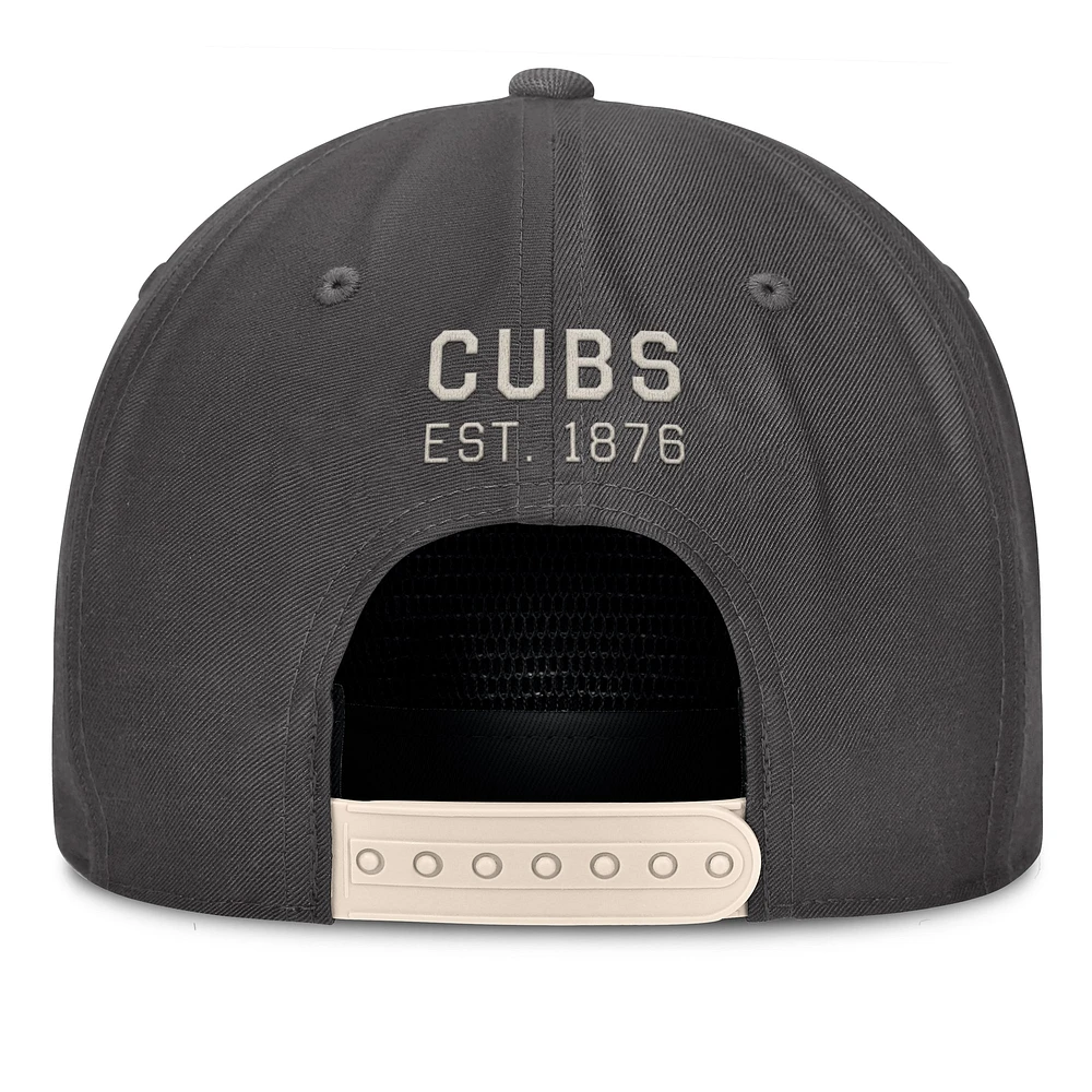 Men's Fanatics Charcoal Chicago Cubs Closer Adjustable Hat
