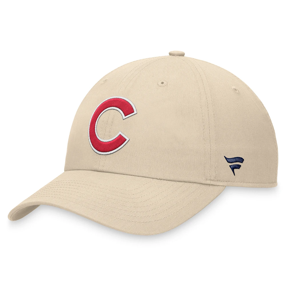 Casquette réglable crème Chicago Cubs Midfield Fanatics pour hommes