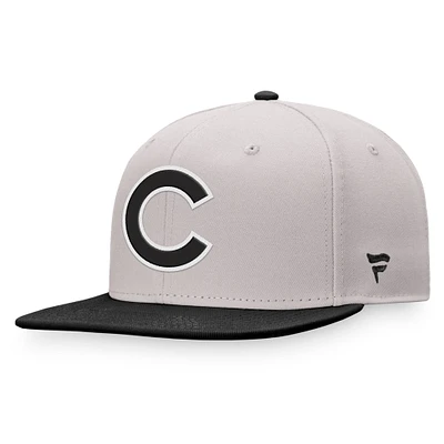 Casquette Snapback Fanatics pour hommes, gris/noir