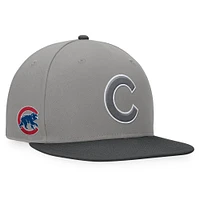 Men's Fanatics Gray/Charcoal Chicago Cubs Ace Snapback Hat