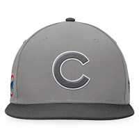 Men's Fanatics Gray/Charcoal Chicago Cubs Ace Snapback Hat