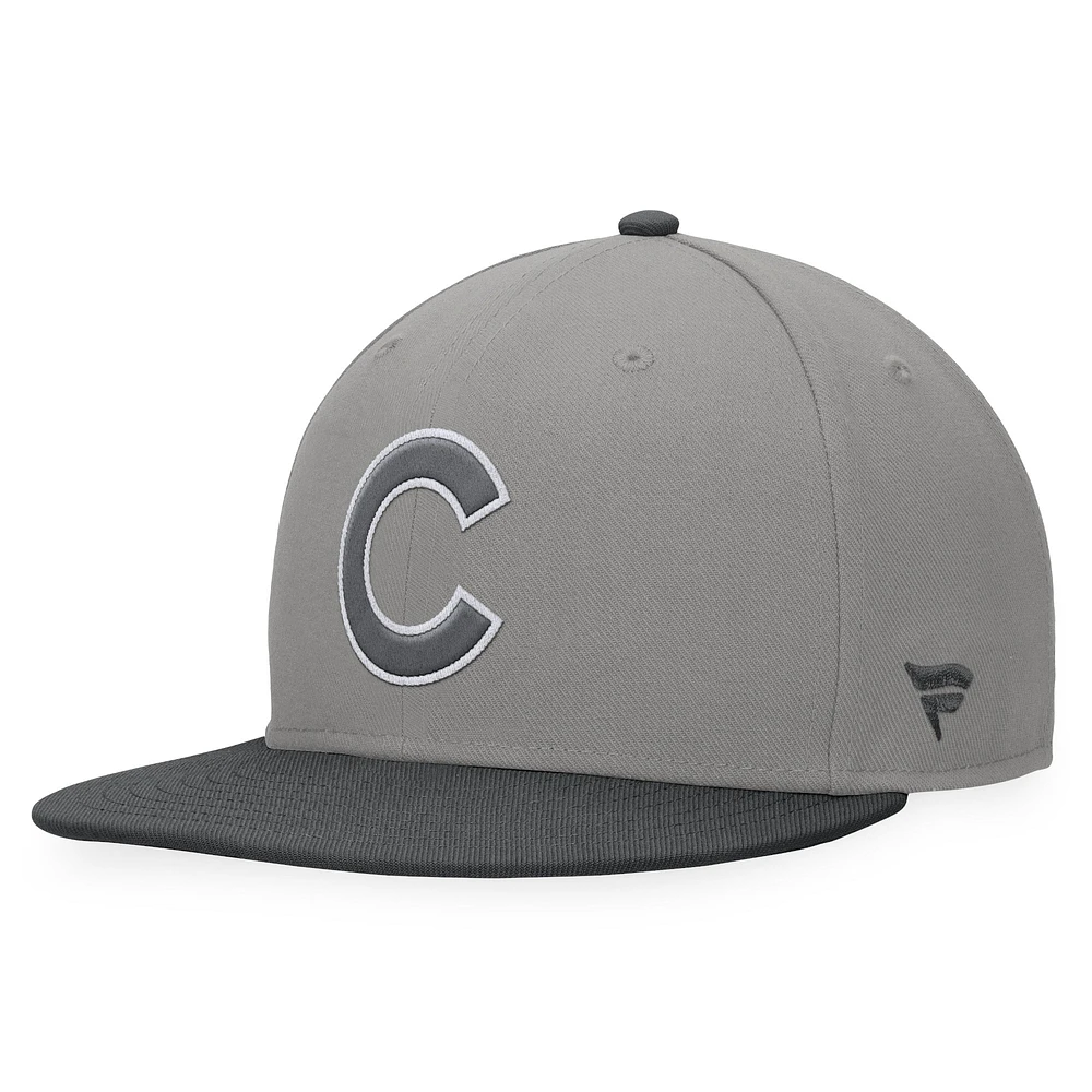 Casquette Snapback Ace Chicago Cubs Fanatics gris/charbon pour hommes