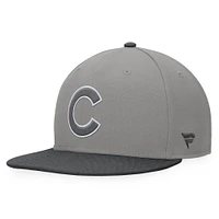 Men's Fanatics Gray/Charcoal Chicago Cubs Ace Snapback Hat