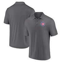 Polo à composants gris pour hommes Fanatics Chicago Cubs