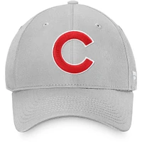 Casquette Snapback Fanatics gris Chicago Cubs Core pour hommes