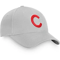 Casquette Snapback Fanatics gris Chicago Cubs Core pour hommes