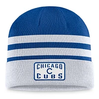 Bonnet en tricot à revers gris Chicago Cubs Fanatics pour hommes