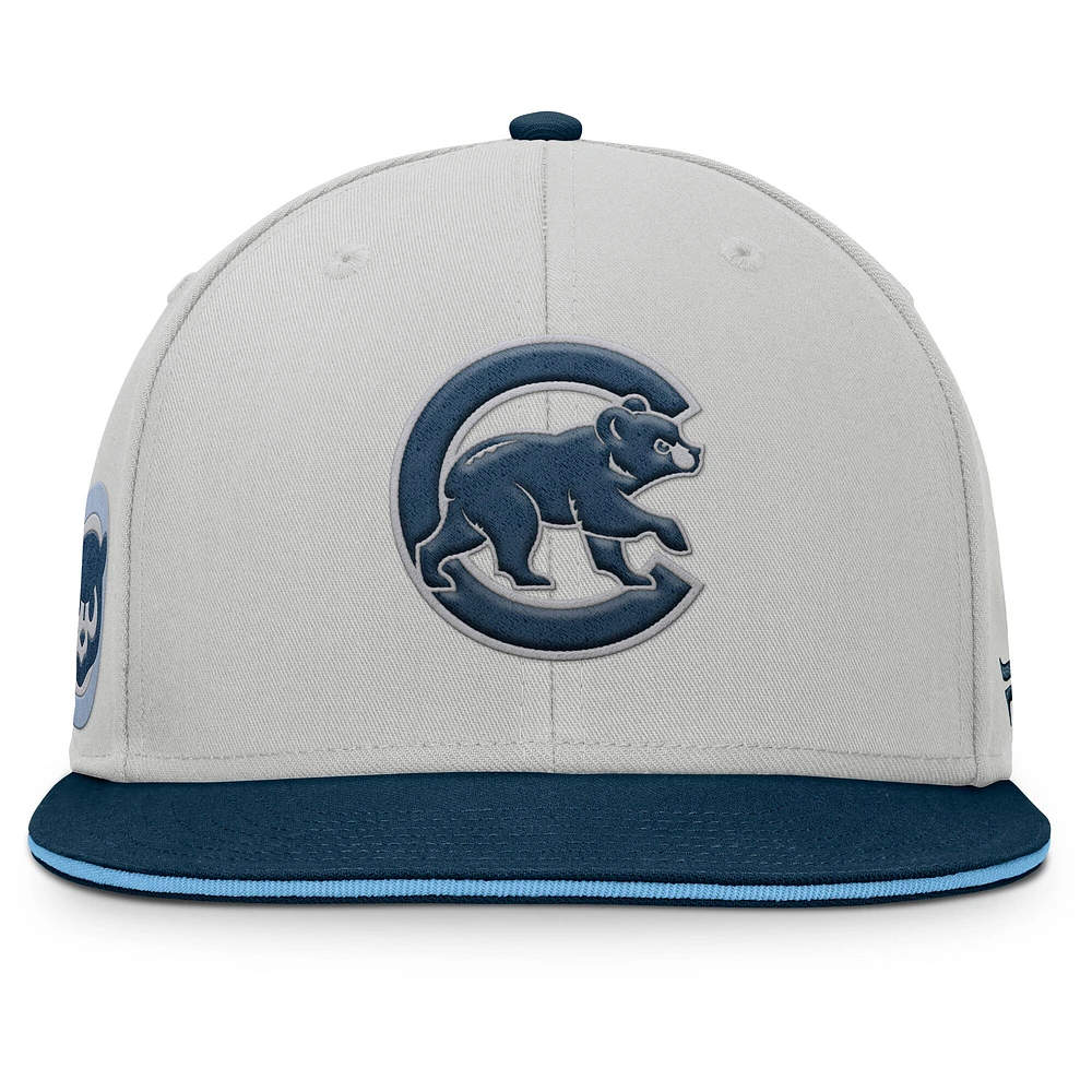 Men's Fanatics Gray Chicago Cubs Knuckleball Snapback Hat