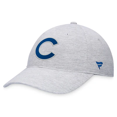 Casquette réglable avec logo des Chicago Cubs Fanatics pour hommes, gris