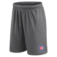 Men's Fanatics Gray Chicago Cubs Primary Logo Shorts