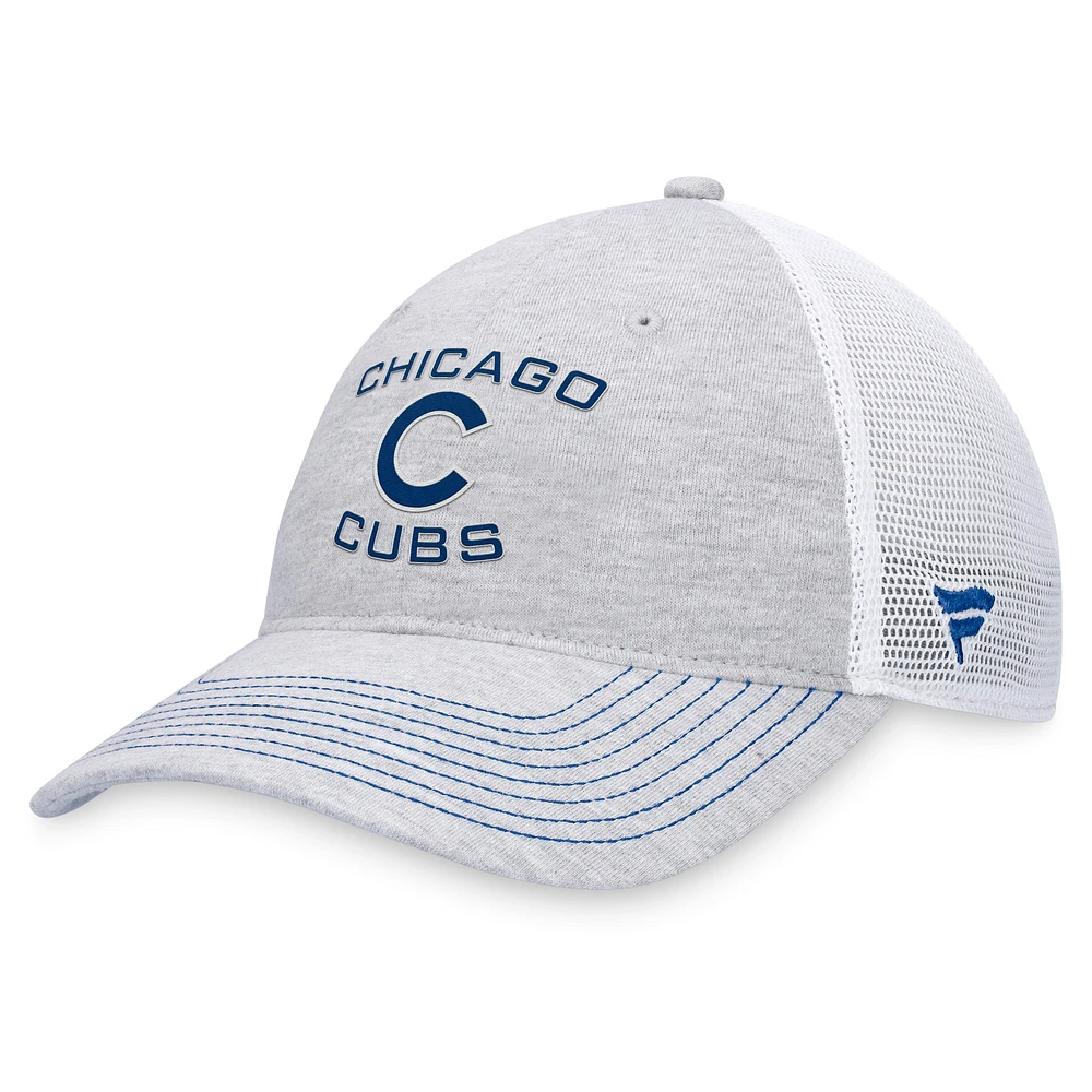 Men's Fanatics Gray Chicago Cubs Trucker Adjustable Hat