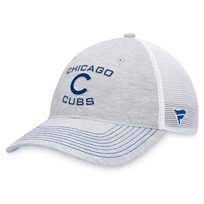 Casquette réglable gris Chicago Cubs Trucker Fanatics pour hommes