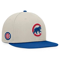 Men's Fanatics Khaki/Royal Chicago Cubs Team Two-Tone Snapback Hat