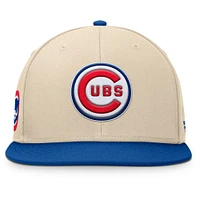 Men's Fanatics Natural/Royal Chicago Cubs Cooperstown Collection Bounder Snapback Hat