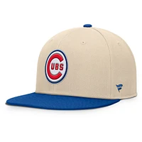 Men's Fanatics Natural/Royal Chicago Cubs Cooperstown Collection Bounder Snapback Hat