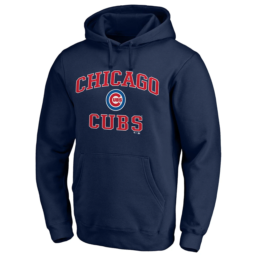 Men's Fanatics Navy Chicago Cubs Heart & Soul Pullover Hoodie