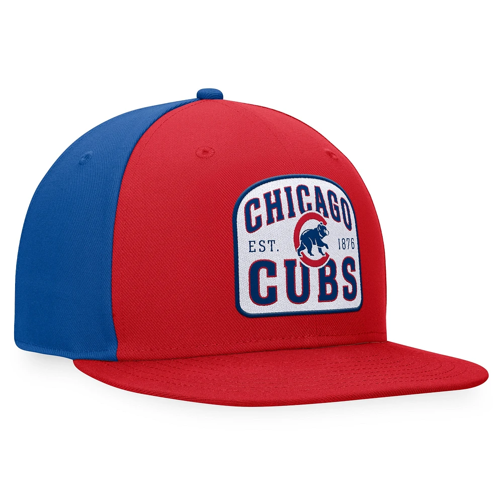 Casquette Snapback Cycle Snapback Fanatics Rouge/Royal Chicago Cubs pour hommes