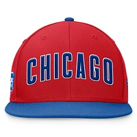 Casquette ajustée bicolore fondamentale des Chicago Cubs Fanatics pour hommes