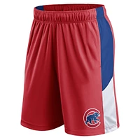 Short rouge avec logo principal Fanatics des Chicago Cubs pour hommes