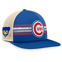 Casquette snapback Powers Fanatics Royal/Natural pour homme, collection Cooperstown des Chicago Cubs