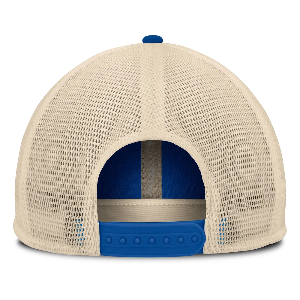 Casquette snapback Powers Fanatics Royal/Natural pour homme, collection Cooperstown des Chicago Cubs