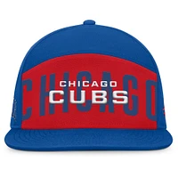 Casquette Snapback Fanatics Royal/Red Chicago Cubs Clubhouse Splitter pour homme