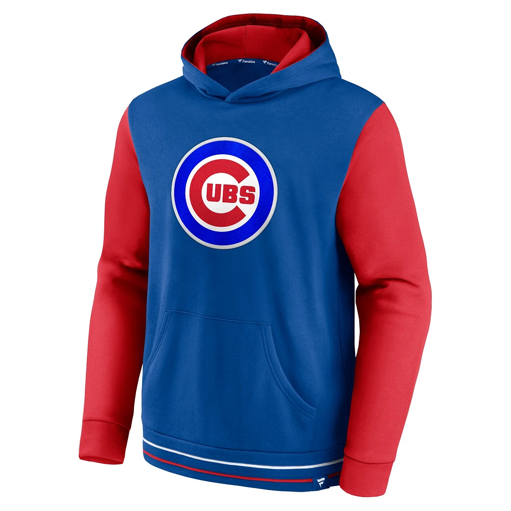 Chandail à capuchon Last Whistle des Chicago Cubs Fanatics Royal/Rouge pour hommes