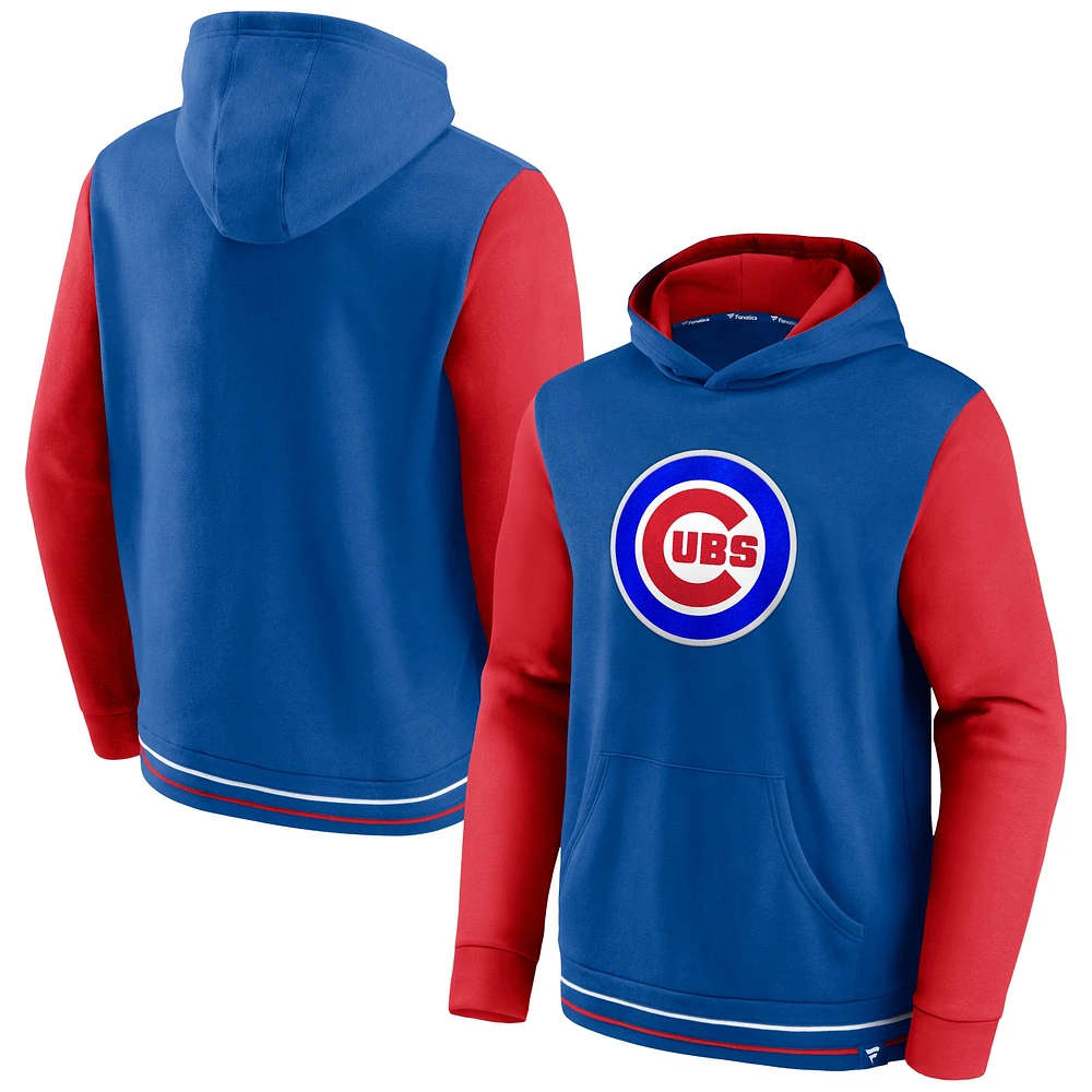 Chandail à capuchon Last Whistle des Chicago Cubs Fanatics Royal/Rouge pour hommes