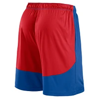 Men's Fanatics Royal/Red Chicago Cubs Launch Polyester Shorts