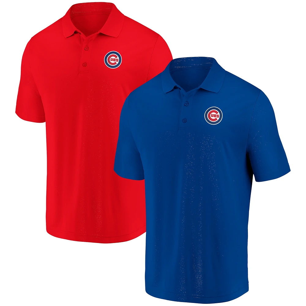 Pack combiné de polos Fanatics Royal/Rouge des Chicago Cubs pour hommes