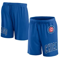 Short en maille Clincher Fanatics Royal Chicago Cubs pour hommes