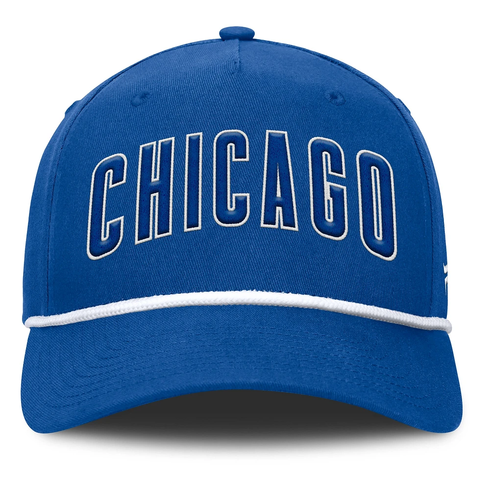 Men's Fanatics Royal Chicago Cubs Clubhouse Foul Ball A-Frame Adjustable Hat