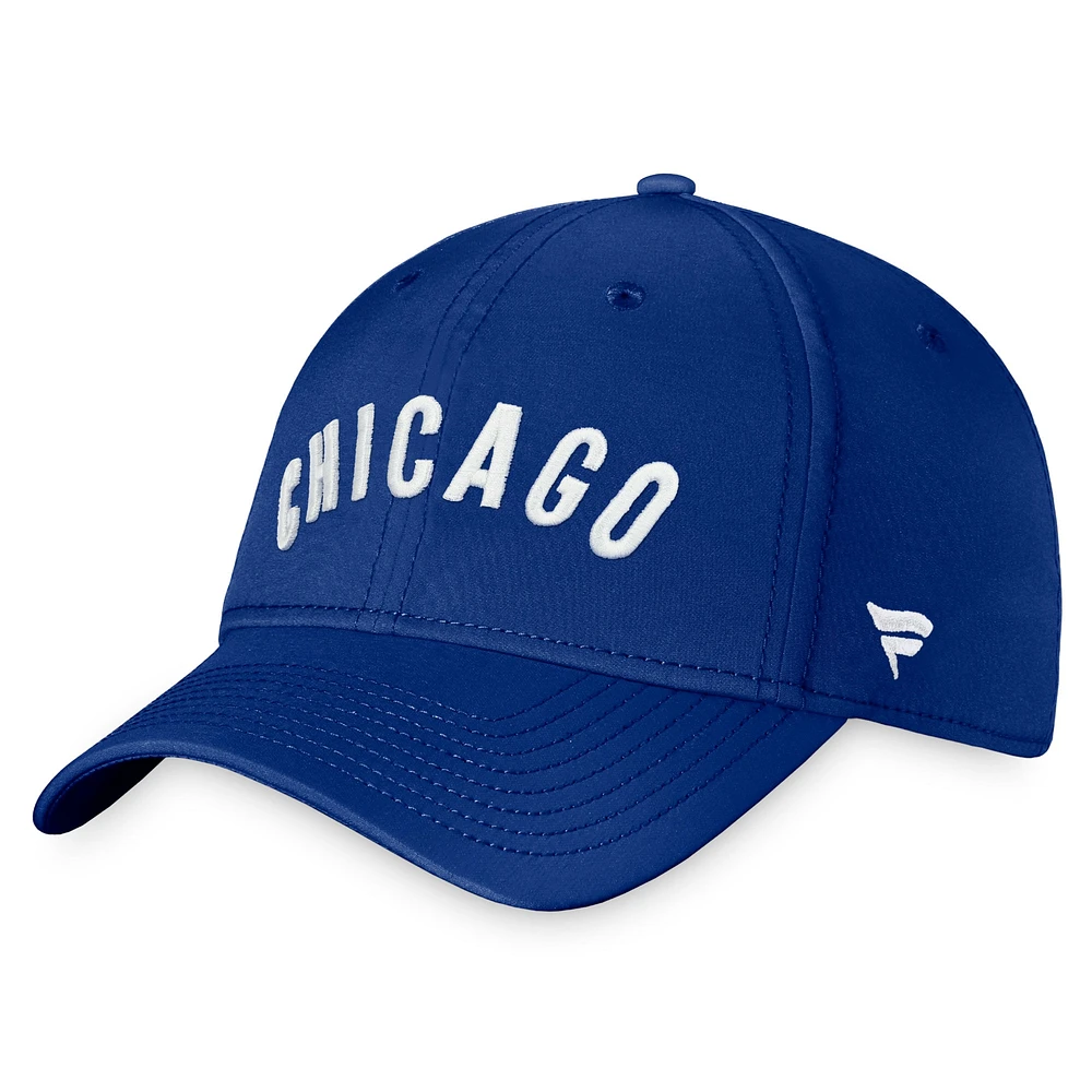 Casquette Cooperstown Core Flex Fanatics Royal Chicago Cubs pour hommes