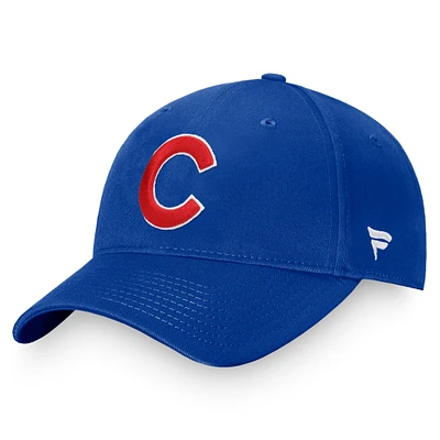 Casquette réglable Fanatics Royal Chicago Cubs Core pour hommes