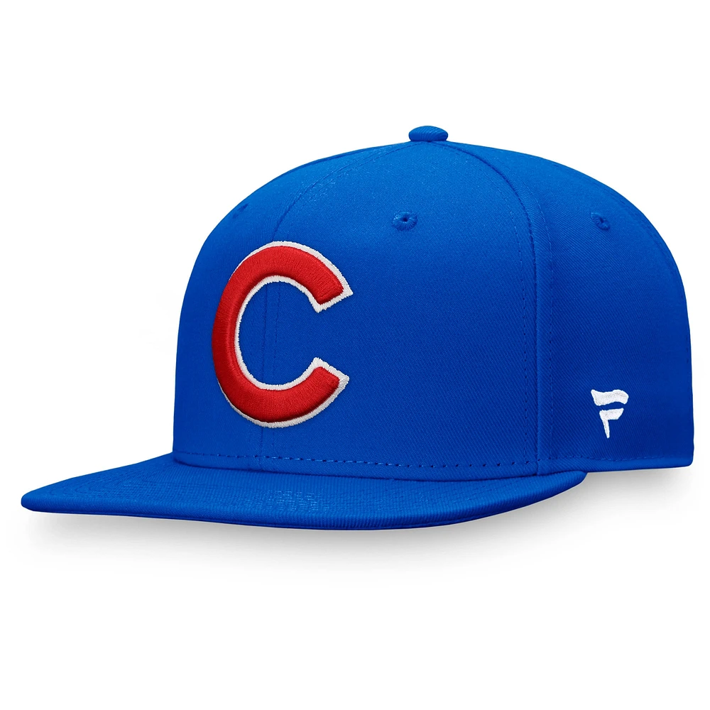 Casquette ajustable Snapback Fanatics Royal Chicago Cubs Core pour hommes