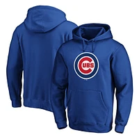 Men's Fanatics Royal Chicago Cubs Official Logo Fitted Pullover Hoodie