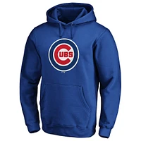 Men's Fanatics Royal Chicago Cubs Official Logo Fitted Pullover Hoodie