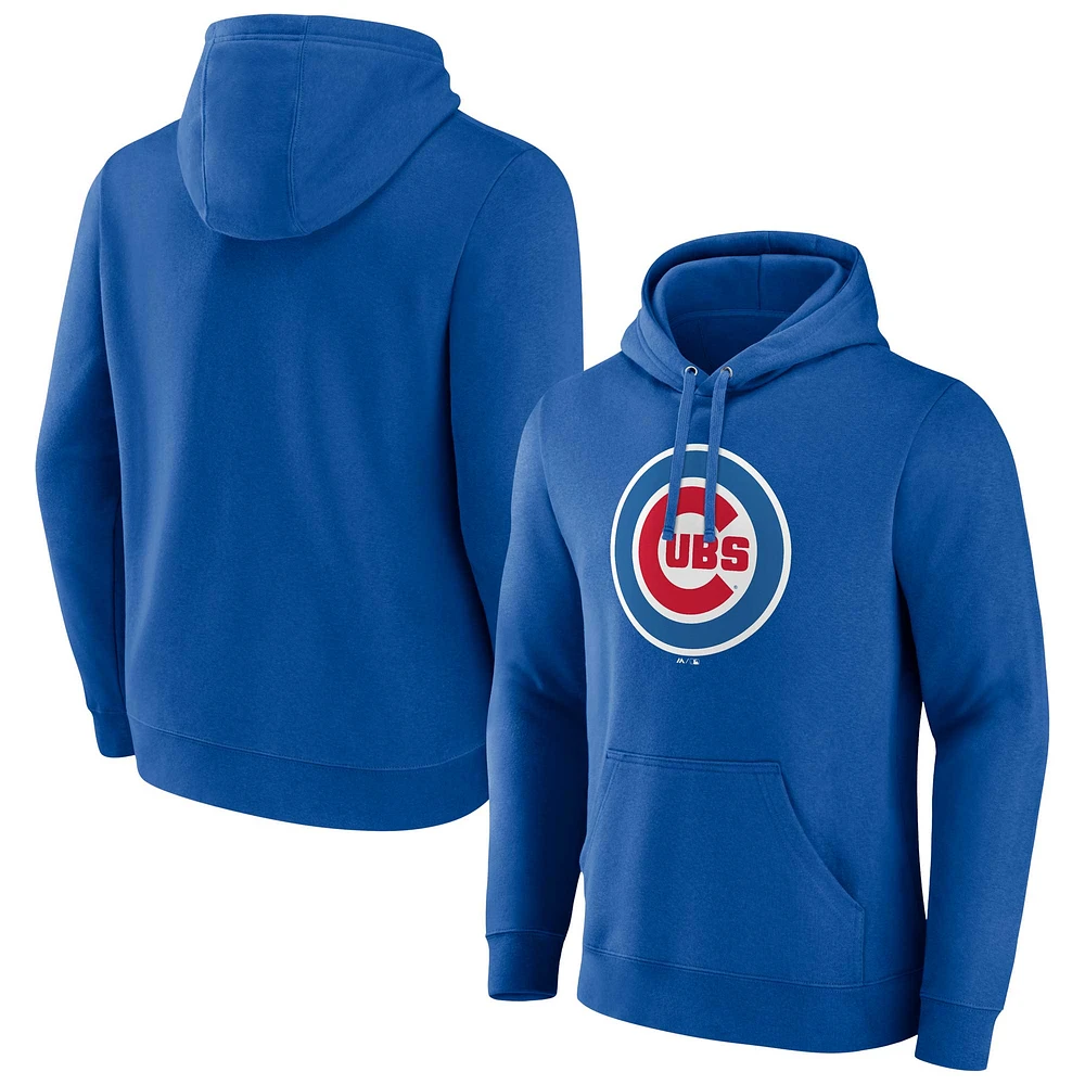 Sweat à capuche avec logo officiel Fanatics Royal Chicago Cubs pour hommes