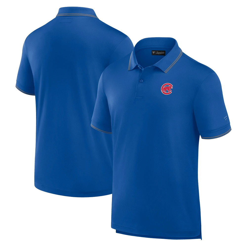 Polo piqué Fanatics Royal Chicago Cubs pour hommes