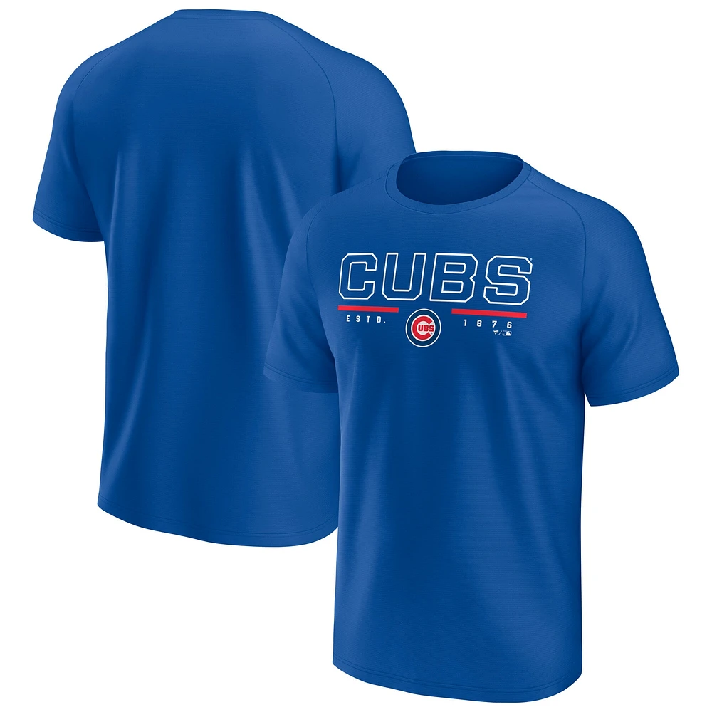 Men's Fanatics  Royal Chicago Cubs Raglan T-Shirt