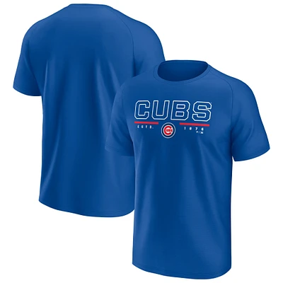 Men's Fanatics  Royal Chicago Cubs Raglan T-Shirt