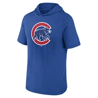 Men's Fanatics Royal Chicago Cubs Short Sleeve Hoodie T-Shirt