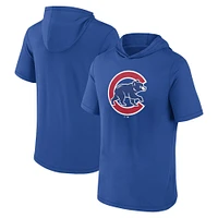 Men's Fanatics Royal Chicago Cubs Short Sleeve Hoodie T-Shirt