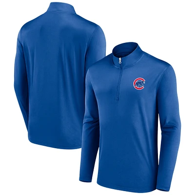 Haut à quart de zip Fanatics Royal Chicago Cubs Underdog Mindset pour hommes