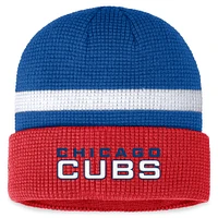 Bonnet en tricot à revers gaufré Fanatics Royal Chicago Cubs pour hommes