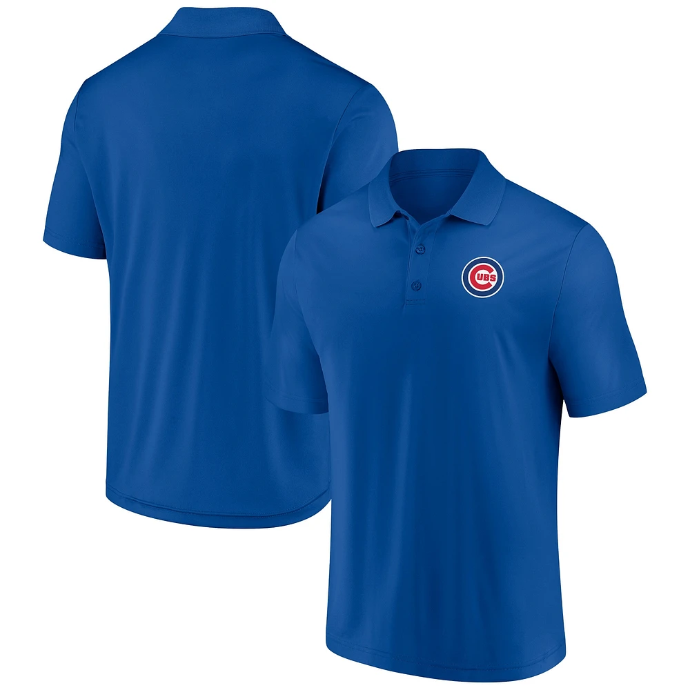 Polo Fanatics Royal Chicago Cubs pour hommes avec séquence de victoires