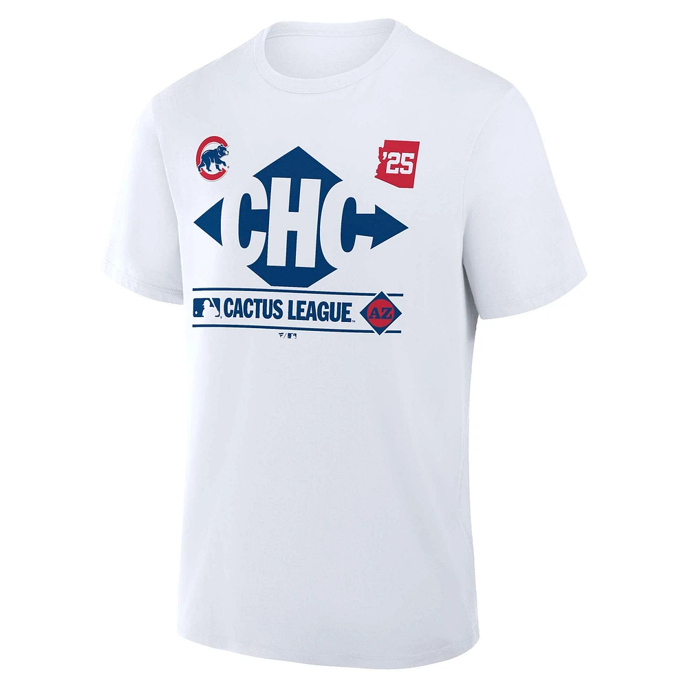 Men's Fanatics White Chicago Cubs 2025 Spring Training Cactus League True Icon T-Shirt