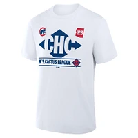 Men's Fanatics White Chicago Cubs 2025 Spring Training Cactus League True Icon T-Shirt