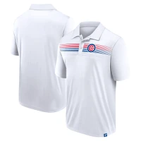 Polo blanc Interlock Fanatics pour hommes des Cubs de Chicago Big & Tall Victory For Us