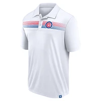 Polo blanc Interlock Fanatics pour hommes des Cubs de Chicago Big & Tall Victory For Us